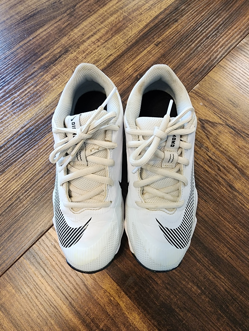 Nike Kids White and Black Cleats